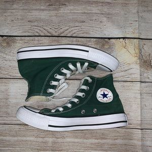 UNISEX high top amazon green converse all star